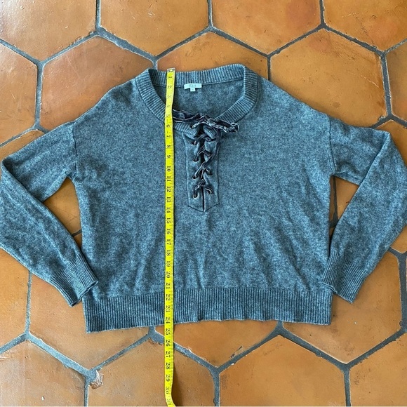 RAILS Olivia Heather Gray Pullover Sweater Cashmere Wool Slouchy Boxy Soft Sz M - Picture 6 of 7